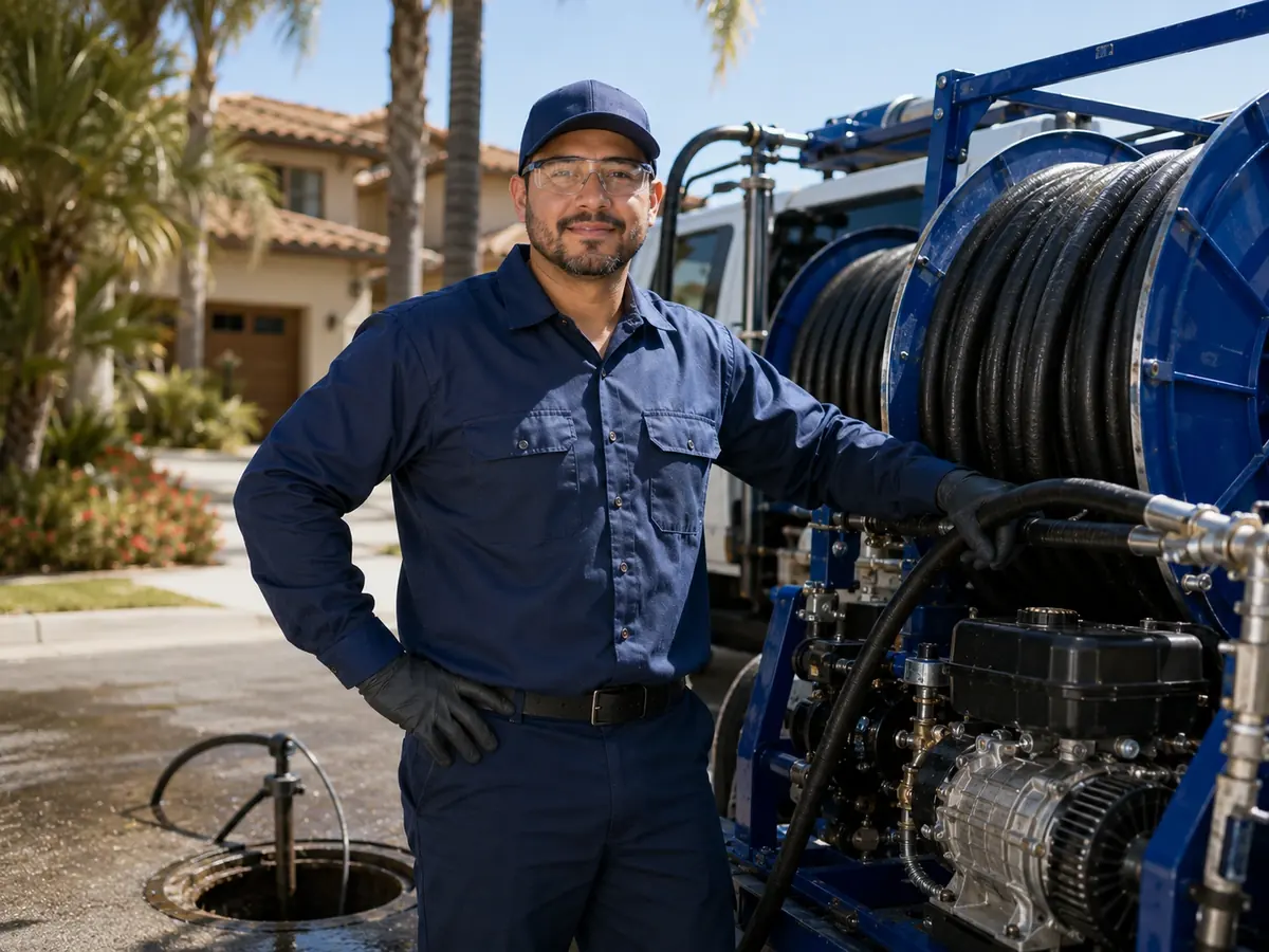 Hydro jet sewer cleaning in La Palma