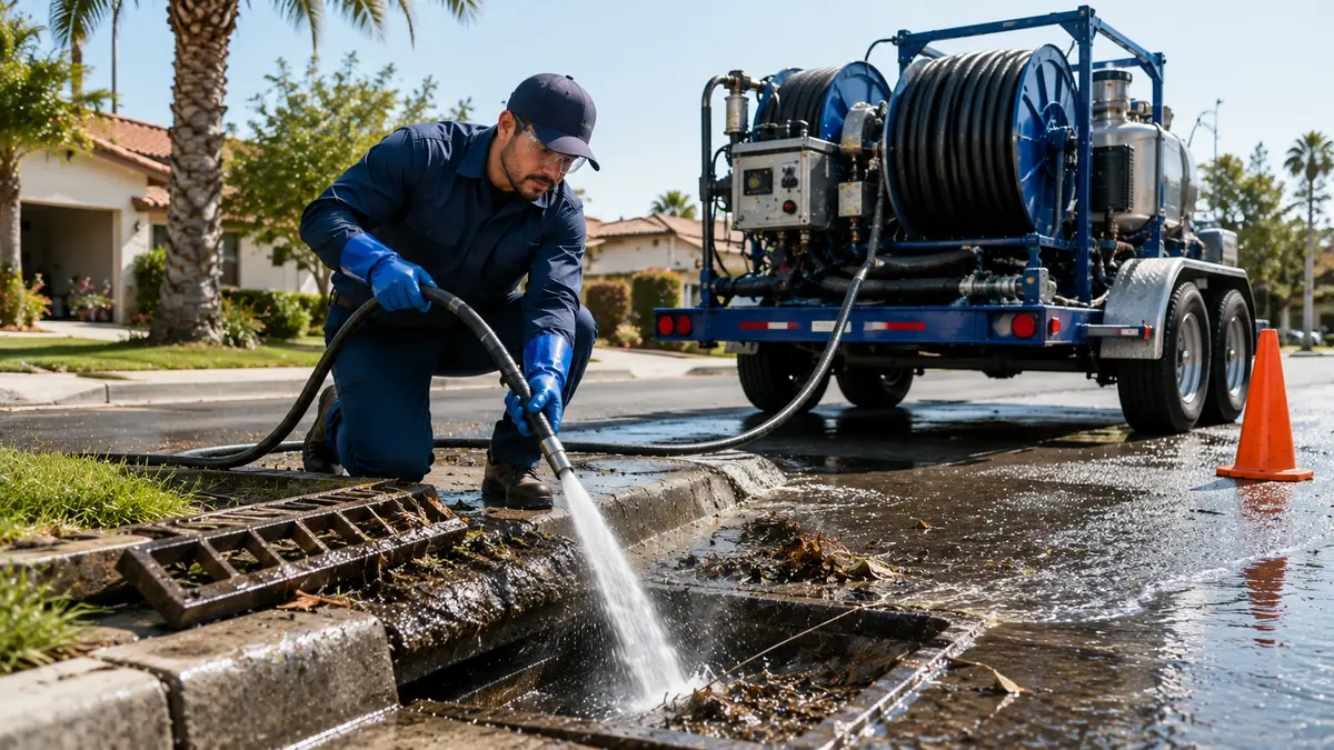 Storm Drain Hydro Jet Cleaning in La Palma